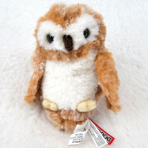Douglas Cuddle Toys Lil&#39; Baby Owl Brown Cream 6&quot; Bird Stuffed Animal 4439 - £6.96 GBP