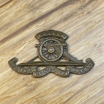 Vintage Brass British Army Badge Corps of Royal Artillery KG JD - £17.74 GBP