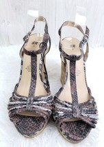 Stylish Animal Print Wedge Sandals from H&amp;M - Size 41 EUR 9.5 US - $185.47 MXN
