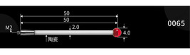 4.0mm Ruby Ball Tips 50mm Long Cmm Ceramic Stylus M2 CMM Touch Probe 0065 - $45.61