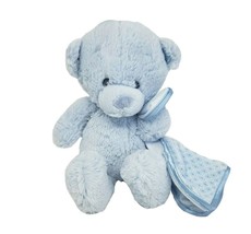 12&quot; Nat &amp; Jules Blue My First Teddy Bear Baby Blanket Stuffed Animal Plush Toy - £37.16 GBP