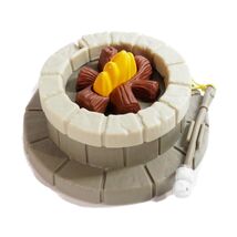 Fisher Price Loving Family Campfire Fire Pit Camp Furniture Outdoor Fun - $111.18 MXN