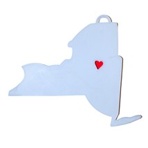 New York State Albany Heart Ornament Christmas Decor USA PR244-NY - $4.99