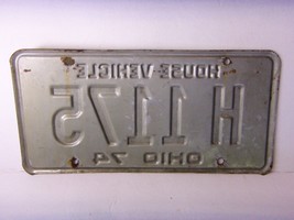 1974 OHIO LICENSE PLATE      HOUSE VEHICLE   H 1175 - $14.80