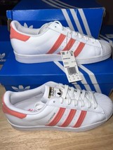 Adidas Superstar Men&#39;s Shoes True Orange-Cloud White-Gold Metallic H00207 - £70.76 GBP