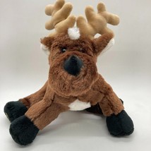 GANZ Webkinz Reindeer Beanbag 9&quot; Plush HM 137 No Code Brown Stuffed Animal Toy - $9.89