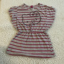 Hello Kitty Dress, Size S (6/6x), Pink And Grey Flutter Sleeve - £6.29 GBP