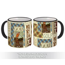 Golf Pattern : Gift Mug Sports Scottish Cell Decor For Father Boss Partner Cowor - £12.50 GBP