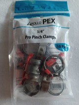 Apollo Pack of 3/4 in. Stainless Steel PEX Barb Pro Pinch Clamps 10-PACK - £9.92 GBP