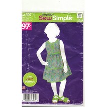 Simplicity A1397 Toddler Girl&#39;s Easy Summer Dress Pattern Size 1/2 1 2 3... - $9.79
