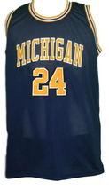 Jimmy King #24 College Retro Basketball Jersey Sewn Navy Blue Any Size image 4