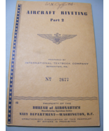 1943 WW2 Navy Aeronautics Aircraft Riviting Booklet 12 - $24.74