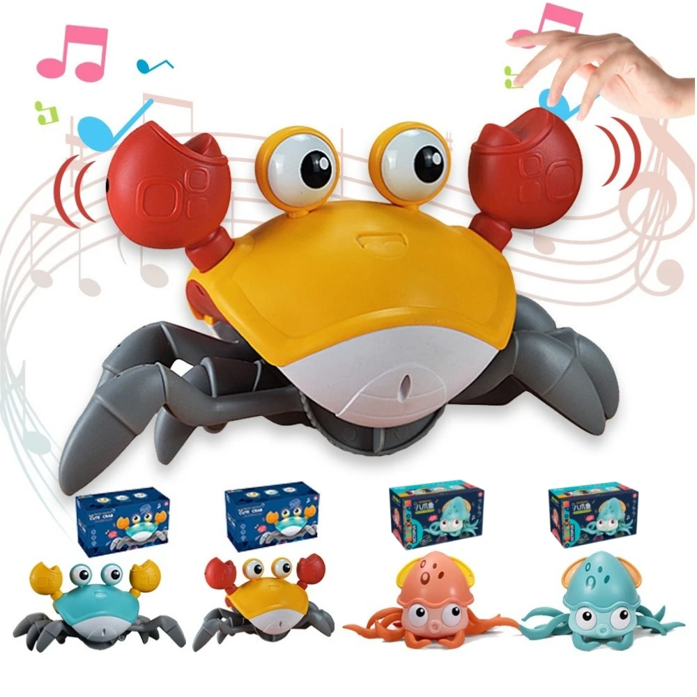Baby Toy Crab Octopus Crawling Crab Octopus Toy for Kids Induction Moving - £16.98 GBP+