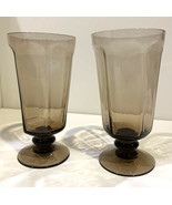 Set of 2 Lenox Crystal Antique Light Brown Colored Iced Tea Goblets  - £26.27 GBP