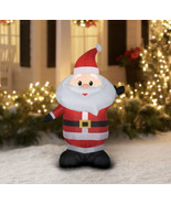 Holiday Time 4ft Santa Airblown Inflatable Yard Decor Christmas Garden - £27.45 GBP