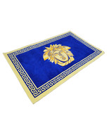 Luxurious Greek-Inspired Blue &amp; Gold Medusa Rug - $813.78 CAD
