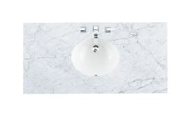 New 48 in. &amp; 3cm, Straight Edge, Carrara White Single Bathroom Vanity To... - £676.96 GBP