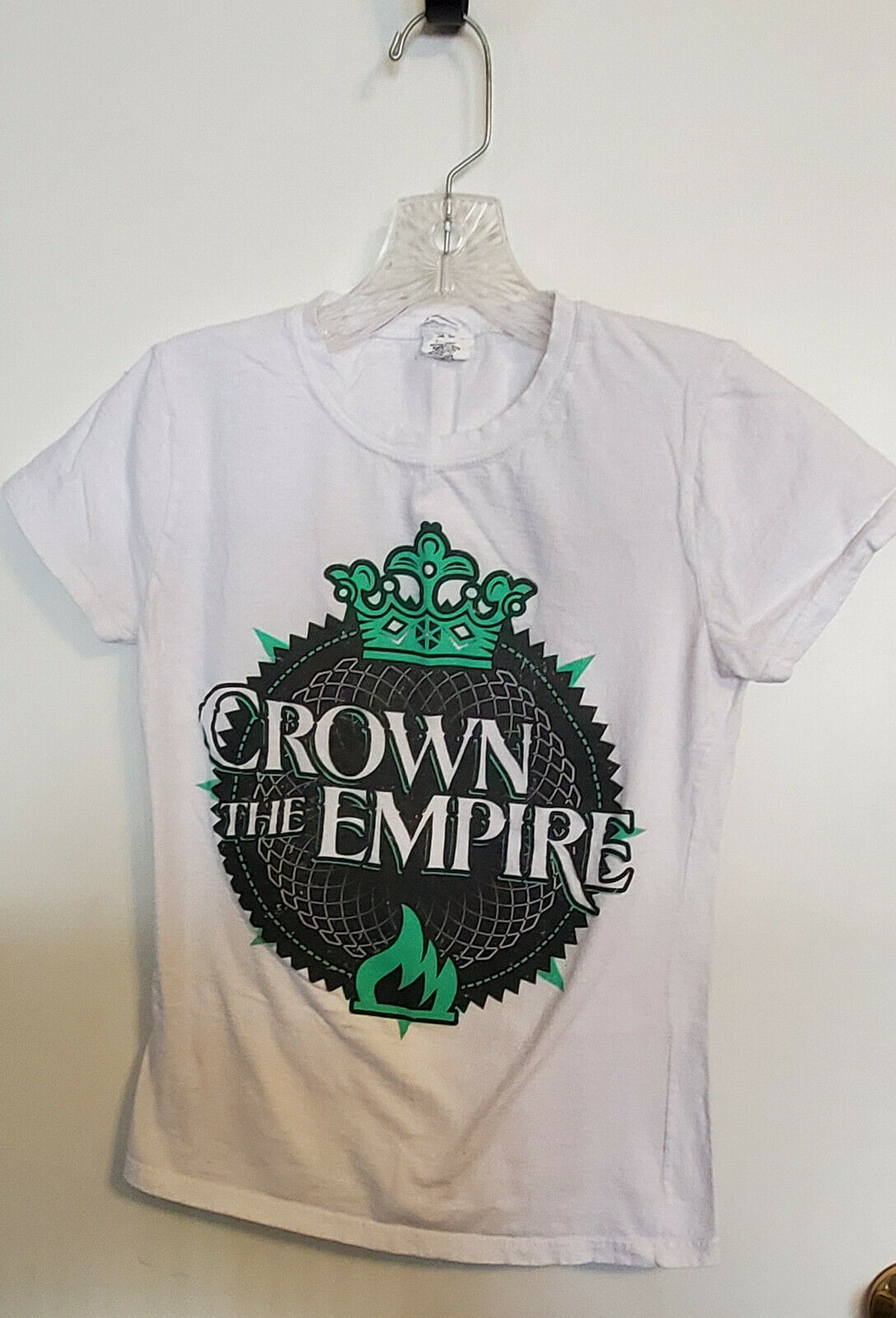 Crown the Empire Band T-Shirt White Juniors Size Medium - $3.48