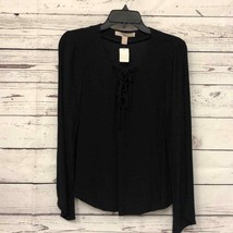 Forever 21 tie front black blouse - £16.57 GBP
