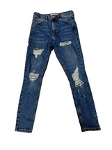 TopShop Women's Distressed Medium Wash Skinny Jeans Size 28/30 - $19.75  TopShop Women's Distressed Medium Wash Skinny Jeans Size 28/30 - $19.75
