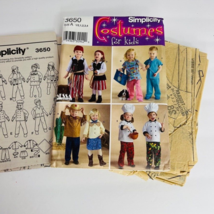 Simplicity Costume Pattern Sz Toddler 1/2 1 2 3 4 Pirate Doctor Chef Cow... - $8.99
