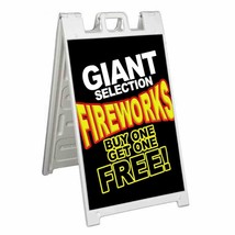 Giant Selection Fireworks Bogo Signicade 24x36 Aframe Sidewalk Sign Banner Decal - £33.57 GBP+