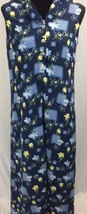 Jaclyn Smith Dress Blue Flower Casual Long For Women - £7.71 GBP