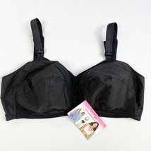 Exquisite Form Full Support Bra Womens 44DD Black Wire Free Soft Cup 510... - $17.09