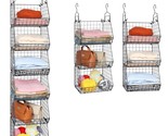 6 Tier Closet Hanging Organizer, Clothes Hanging Shelves With 4 Hanging ... - £72.75 GBP