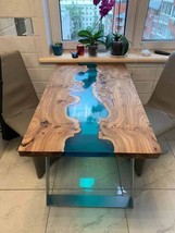 3&#39;x2&#39; Epoxy Resin Dining Table Top with Stand Handmade Furniture Countertop Desk - £1,161.85 GBP