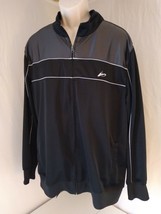 * Athletech Full Zip Jacket Mens Small Windbreaker Pockets BLACK Lightweight - £18.37 GBP