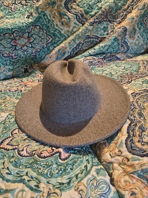 57 CM  Wide Brim Fedora Hat Red Felt Burgundy Polyester  Item image 4