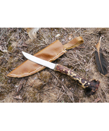 Handmade Knife, Antler Knife, Survival Knife, Outdoor Knife, Custom Knife,  - £38.54 GBP
