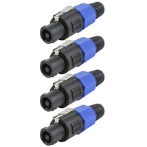 4 Pcs 2-Pole Nl4 Speakon Female Audio Speaker Cable Adapter Twist Connec... - $40.68