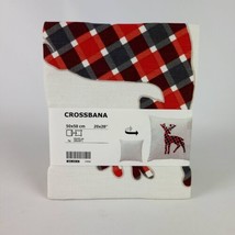 Ikea Crossbana Pillow Cushion Cover Cotton 20&quot; x 20&quot; Reindeer Holiday New - £11.76 GBP