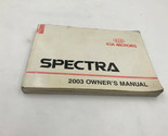 2003 Kia Spectra Owners Manual Handbook OEM K03B07004 - $14.84
