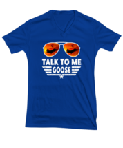 Jet Fighter TShirt Talk To Me Goose Royal-V-Tee  - £18.05 GBP