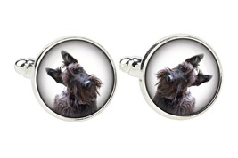 Scottish Terrier. Cufflinks for dog lovers. Photo jewellery. Men&#39;s jewellery. - £12.94 GBP