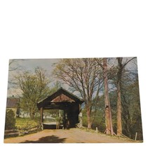 Postcard Historic Covered Bridge At Waitsfield Vermont Chrome Unposted - $4.84