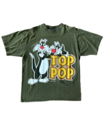 1995 VTG Sylvester Tshirt Green Top Pop 90s Large - $840.87 MXN