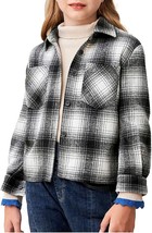 Big Girls&#39; Button Down Plaid Long Sleeve Warm Wool Shirt Jackets with Pockets - £18.17 GBP+
