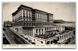 Fairmont Hotel San Francisco California CA UNP B&amp;W Chrome Postcard Y18 - £2.92 GBP