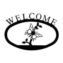 Butterfly or Dragonfly  Silhouette  Welcome Sign 17.5&quot; x 12.5&quot;  or 11 3/8 In. W  - $25.85