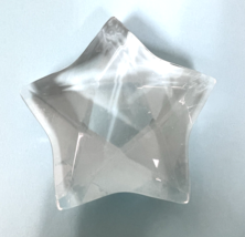 Rosenthal Signed Crystal Star Shaped Paperweight Faceted Cut 3.5" Heavy - $18.32