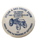 Steam &amp; Gas Engine Show Pinback Pin Button 1996 Mercersburg PA Tractor - £3.15 GBP