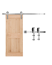 VEVOR 5FT Sliding Barn Door Hardware Kit, Durable Track &amp; J-shape Roller... - $42.99