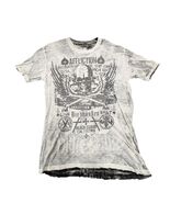 Vintage Y2K Affliction Men T Shirt Skull Crossbone Wing Graphic Black Re... - $79.20
