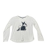 Disney Thumper Womens Small White Fleece Pajama Sleep Shirt Sleepwear Bambi - £12.22 GBP