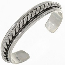 Navajo Twisted Wire Mens Bracelet LRG Sterling Silver Cuff s7.5-8.5 - £299.87 GBP+