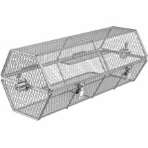 Stainless Steel Round Tumble Rotisserie Grill Basket For Partitioned Foo... - $91.99